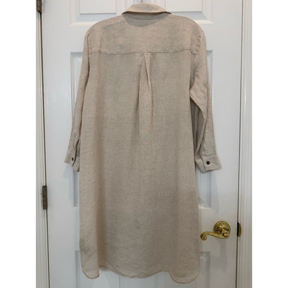 L'AGENCE Bella 3/4-Sleeve Linen Shirtdress Size Medium - Picture 3 of 9